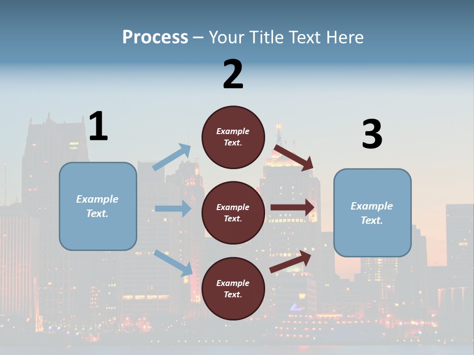 Downtown Illumination City PowerPoint Template
