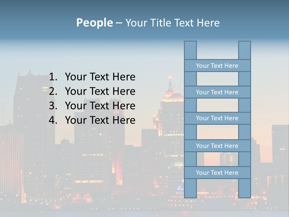 Downtown Illumination City PowerPoint Template
