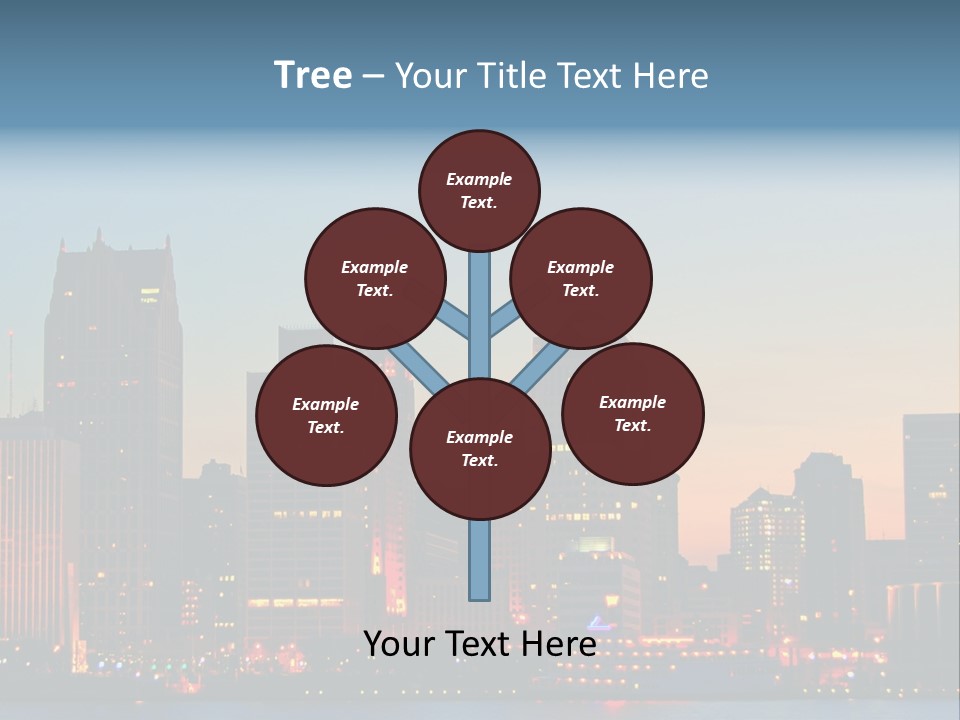 Downtown Illumination City PowerPoint Template