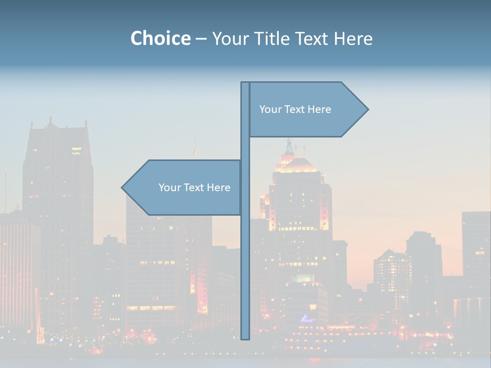 Downtown Illumination City PowerPoint Template