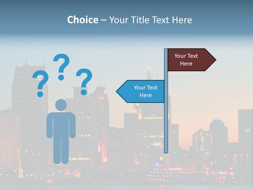 Downtown Illumination City PowerPoint Template