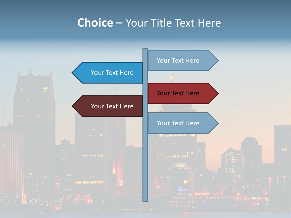 Downtown Illumination City PowerPoint Template