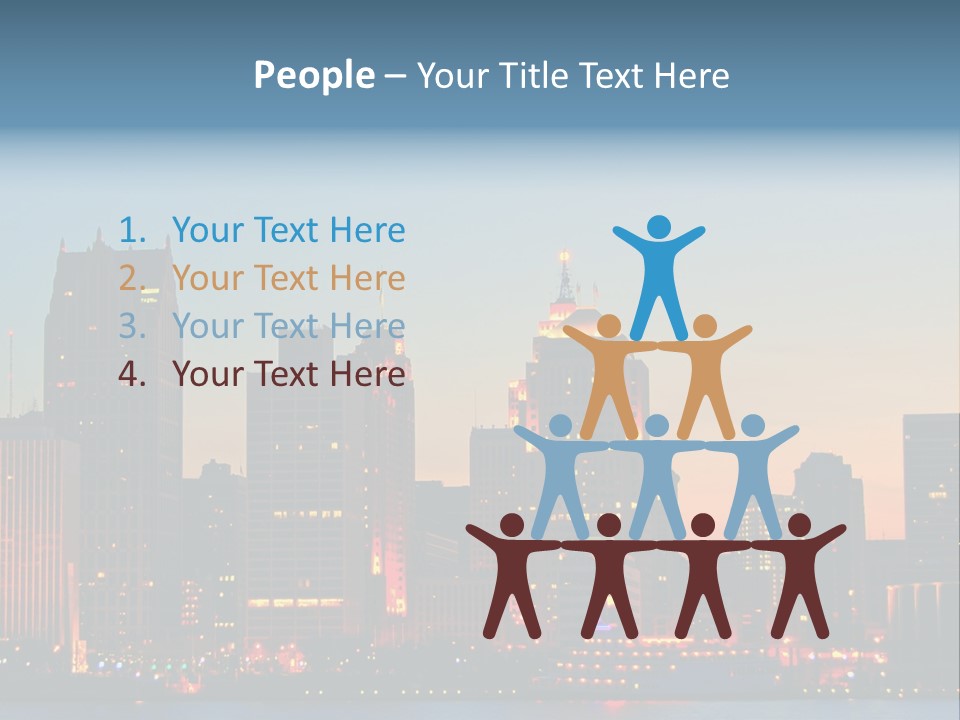 Downtown Illumination City PowerPoint Template