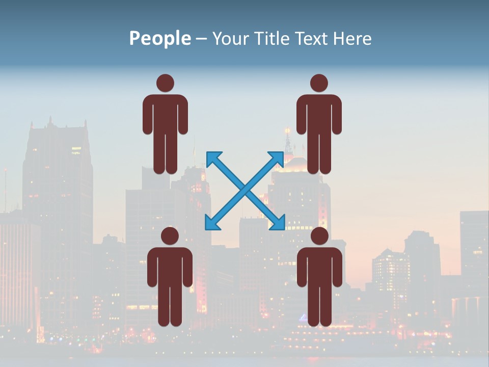 Downtown Illumination City PowerPoint Template