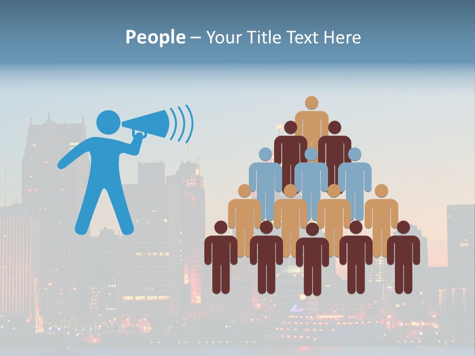 Downtown Illumination City PowerPoint Template