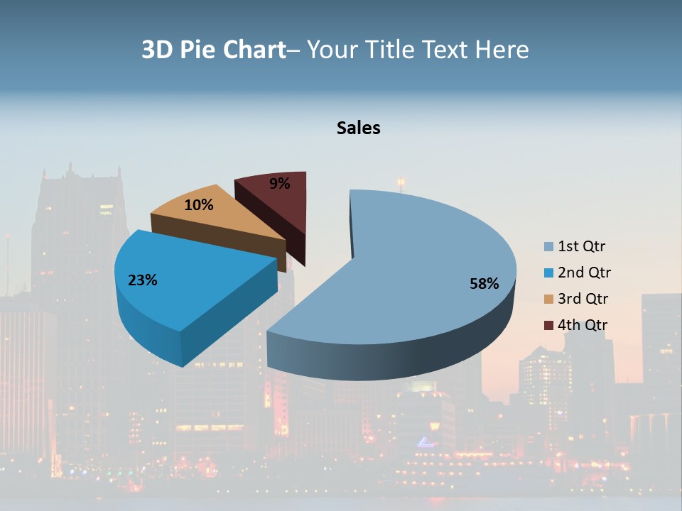 Downtown Illumination City PowerPoint Template