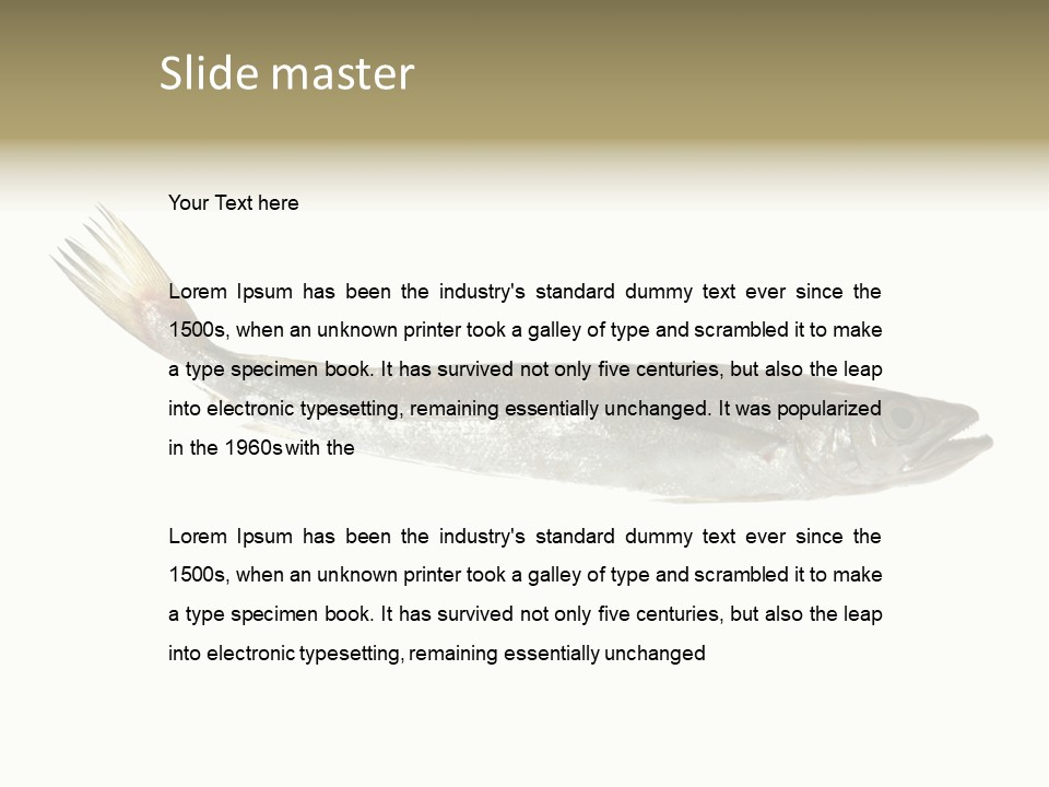 Nutritive White Hake PowerPoint Template