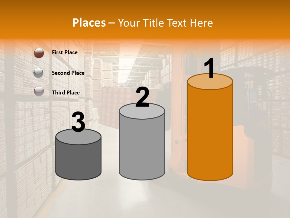 Work Forklifts Factory PowerPoint Template
