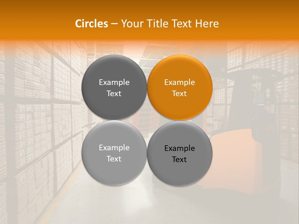 Work Forklifts Factory PowerPoint Template