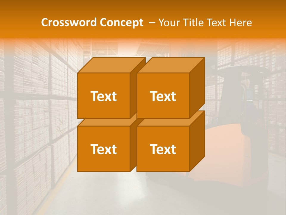 Work Forklifts Factory PowerPoint Template