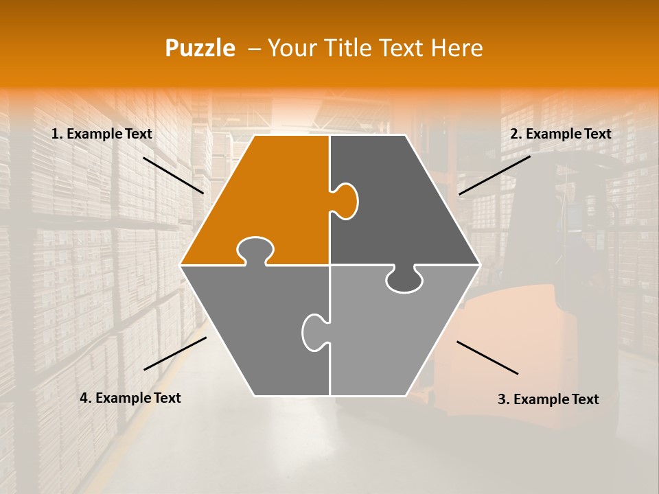 Work Forklifts Factory PowerPoint Template
