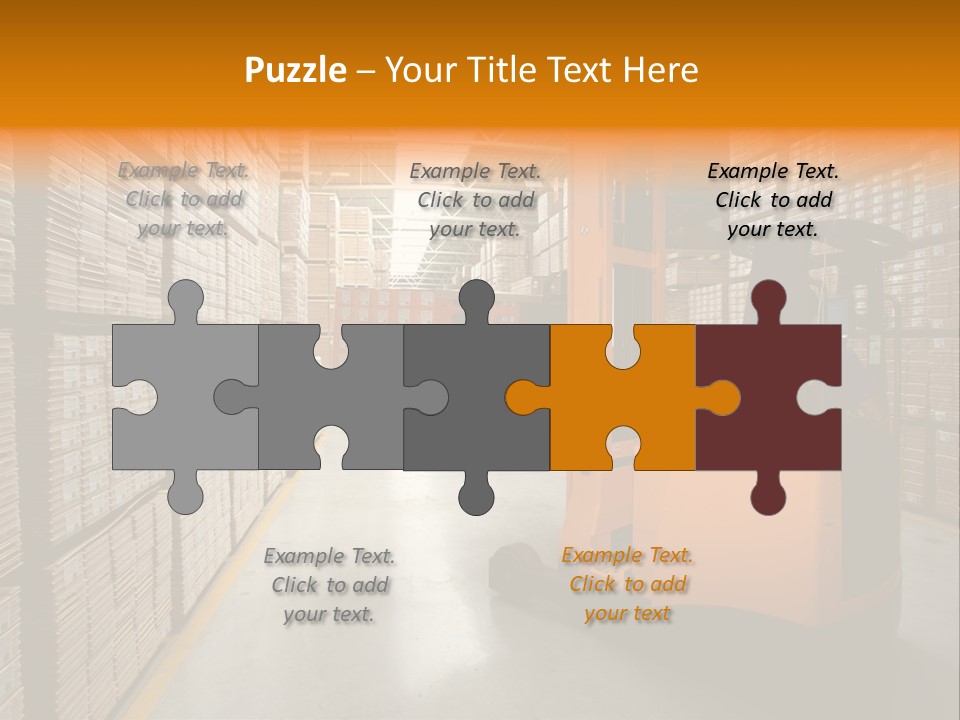 Work Forklifts Factory PowerPoint Template