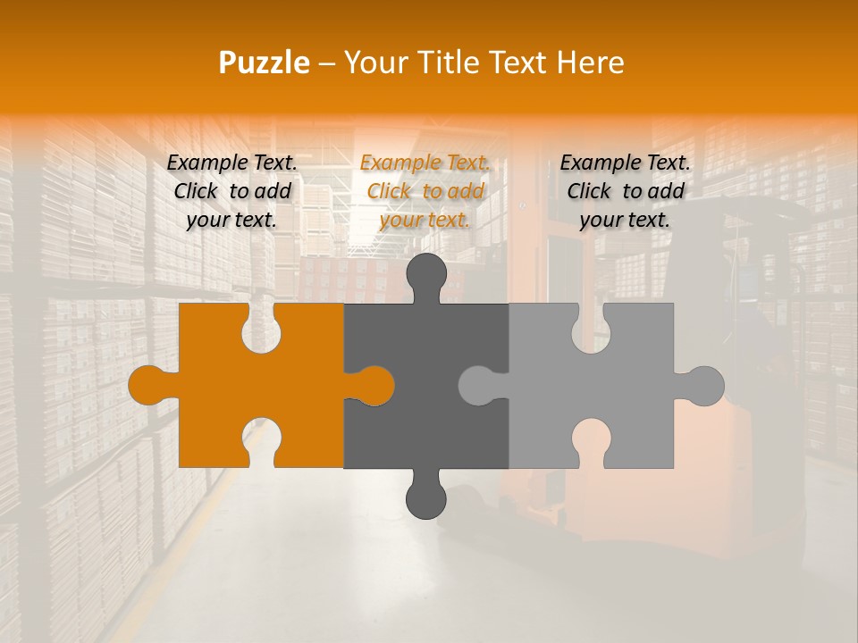 Work Forklifts Factory PowerPoint Template