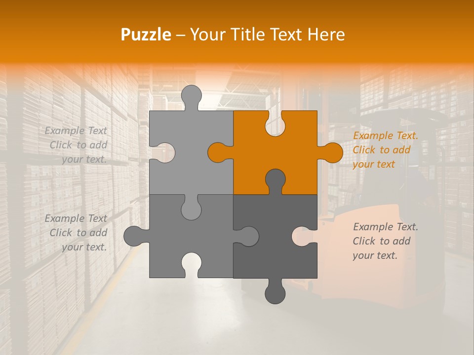 Work Forklifts Factory PowerPoint Template