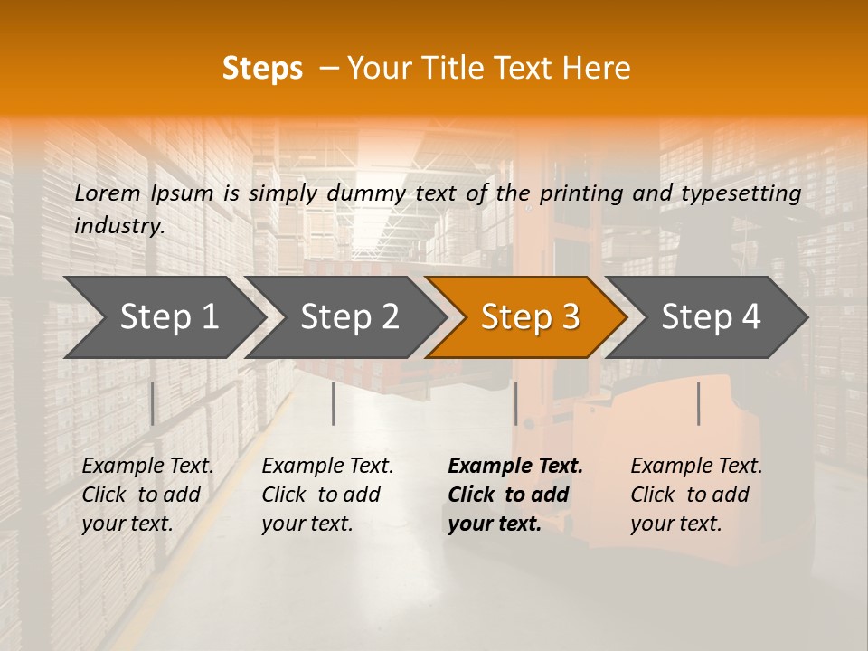 Work Forklifts Factory PowerPoint Template