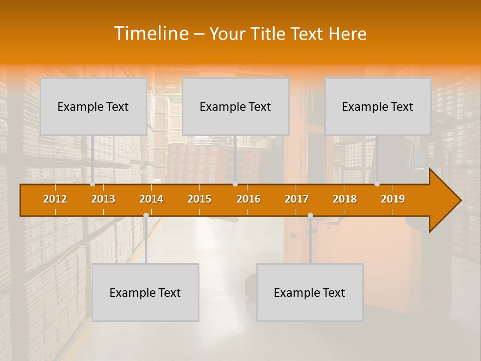 Work Forklifts Factory PowerPoint Template
