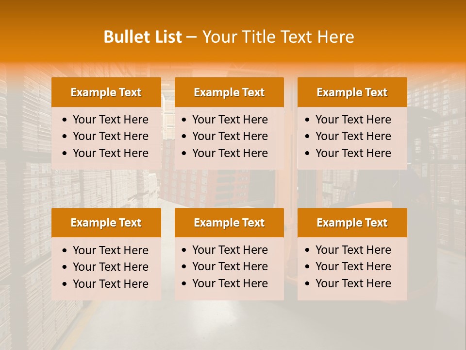 Work Forklifts Factory PowerPoint Template