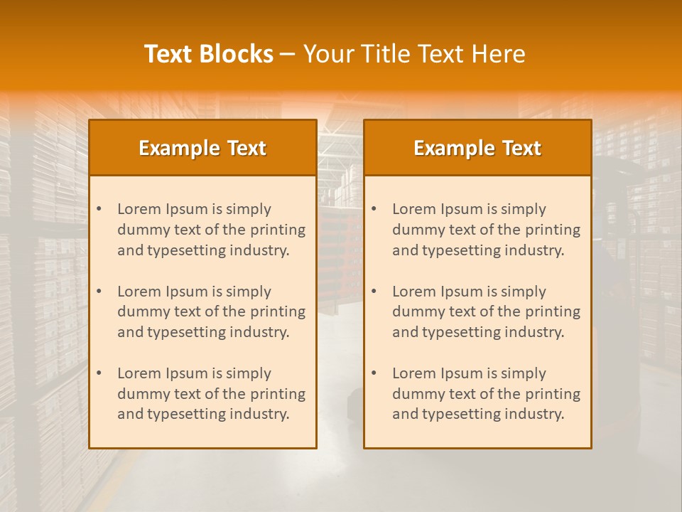 Work Forklifts Factory PowerPoint Template