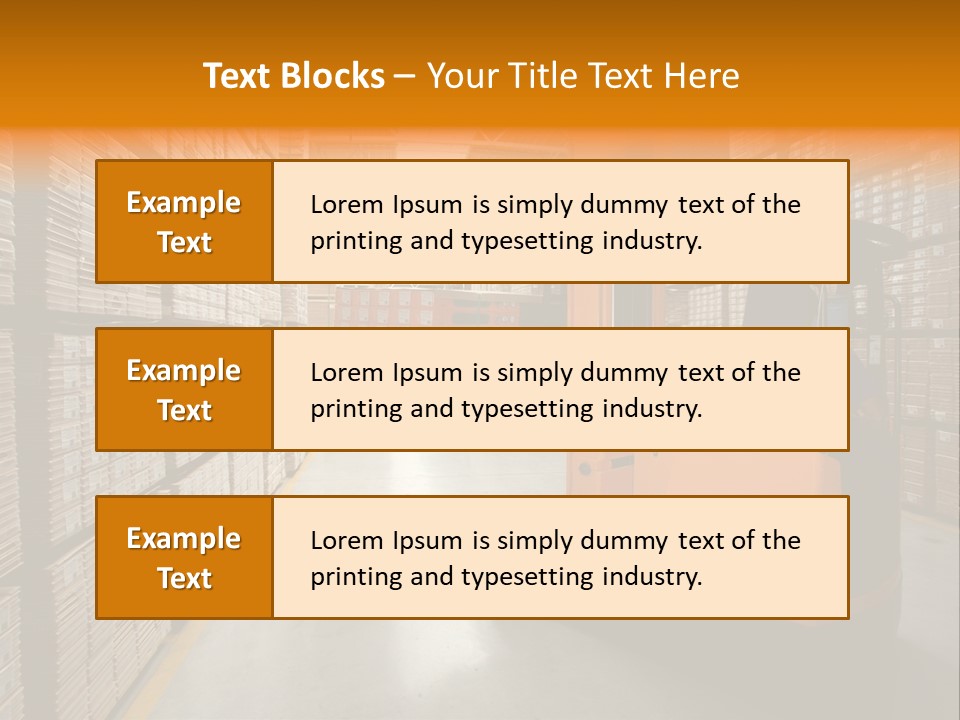 Work Forklifts Factory PowerPoint Template