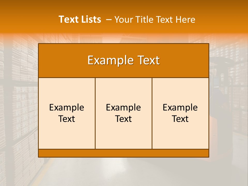 Work Forklifts Factory PowerPoint Template