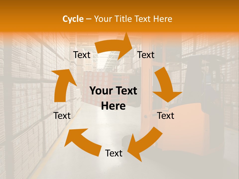 Work Forklifts Factory PowerPoint Template