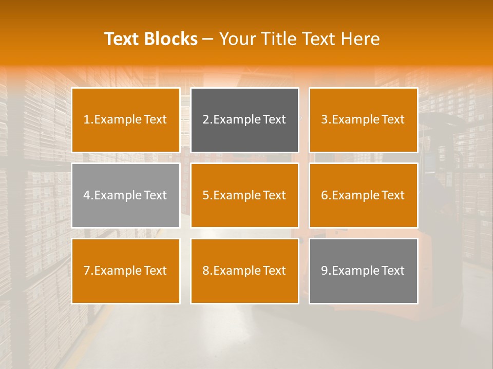 Work Forklifts Factory PowerPoint Template