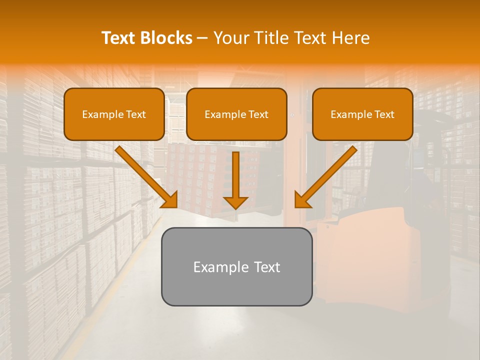 Work Forklifts Factory PowerPoint Template