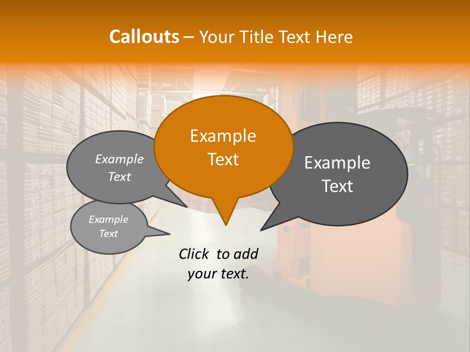 Work Forklifts Factory PowerPoint Template