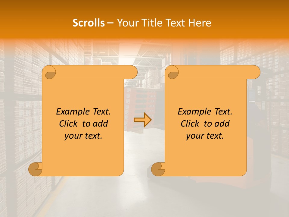 Work Forklifts Factory PowerPoint Template