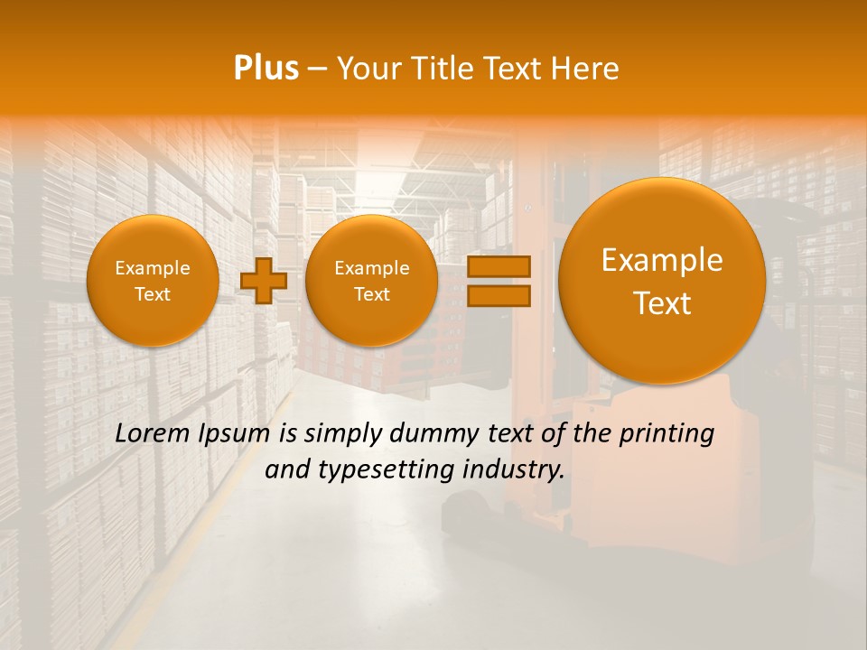 Work Forklifts Factory PowerPoint Template