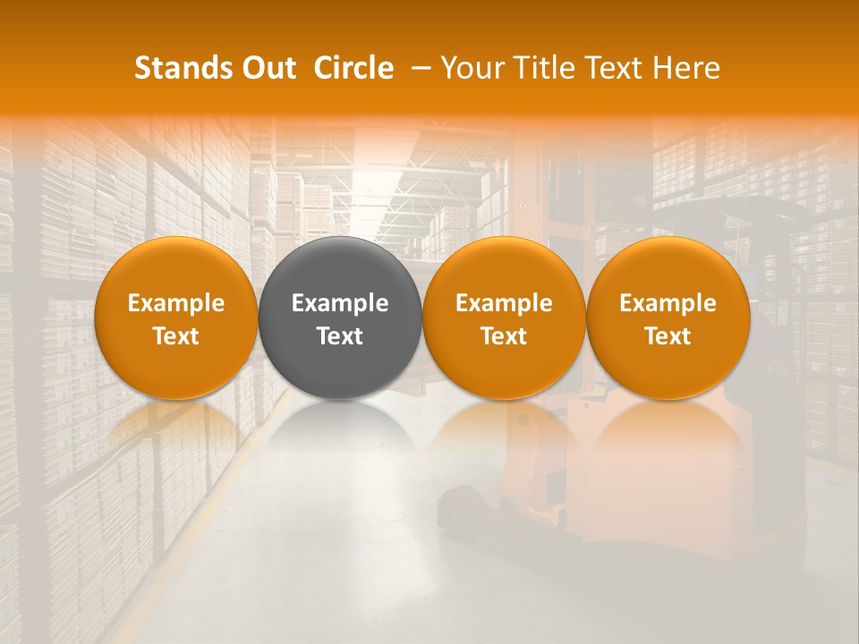 Work Forklifts Factory PowerPoint Template