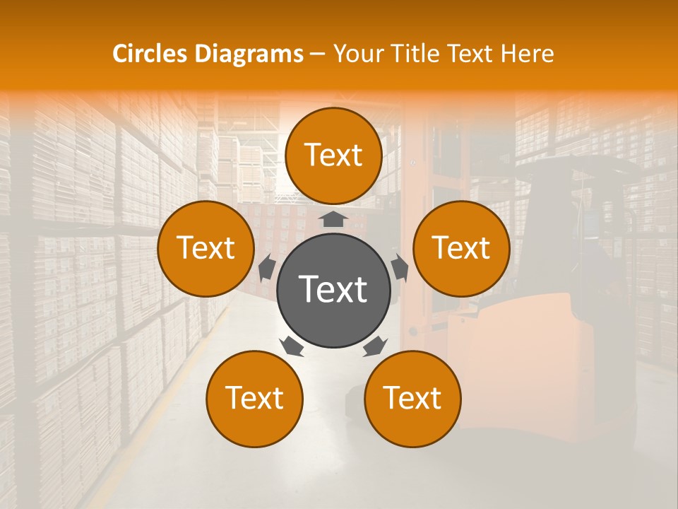 Work Forklifts Factory PowerPoint Template
