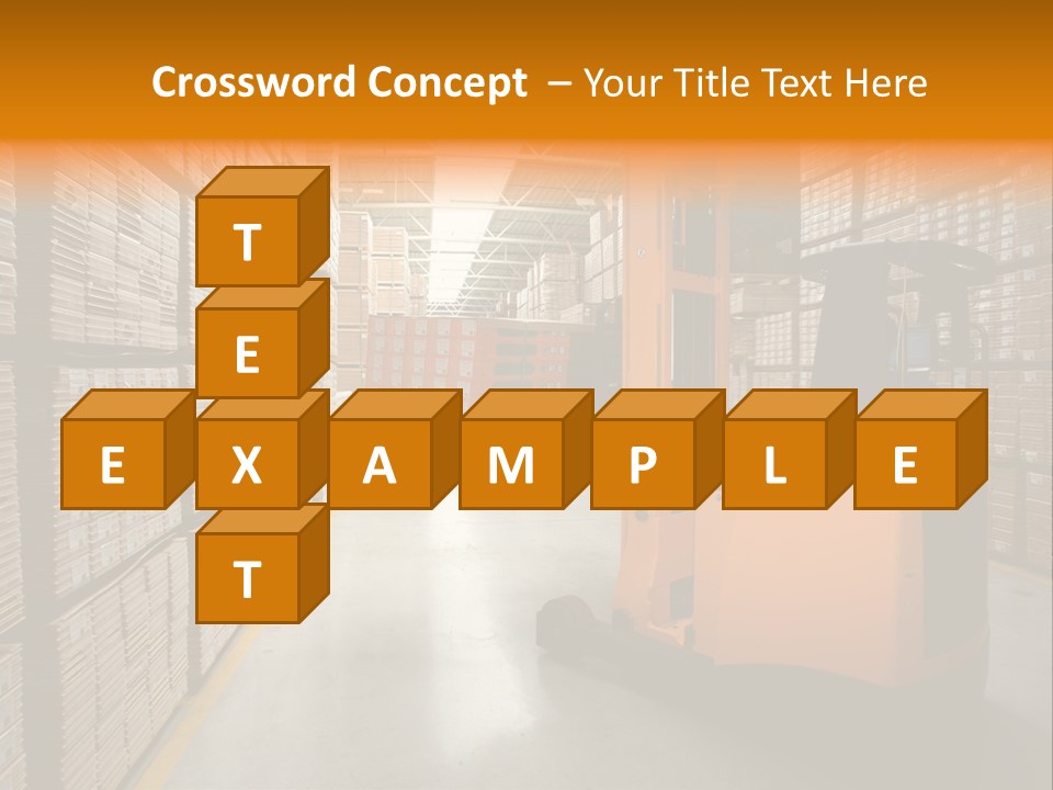 Work Forklifts Factory PowerPoint Template