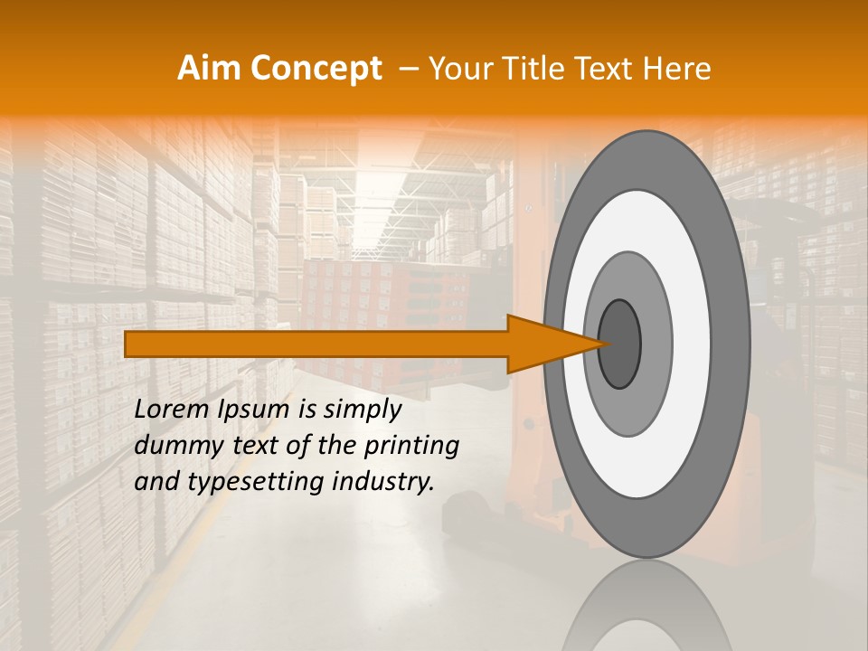 Work Forklifts Factory PowerPoint Template