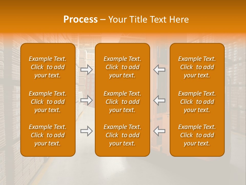 Work Forklifts Factory PowerPoint Template