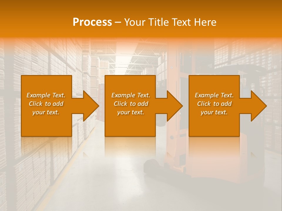 Work Forklifts Factory PowerPoint Template