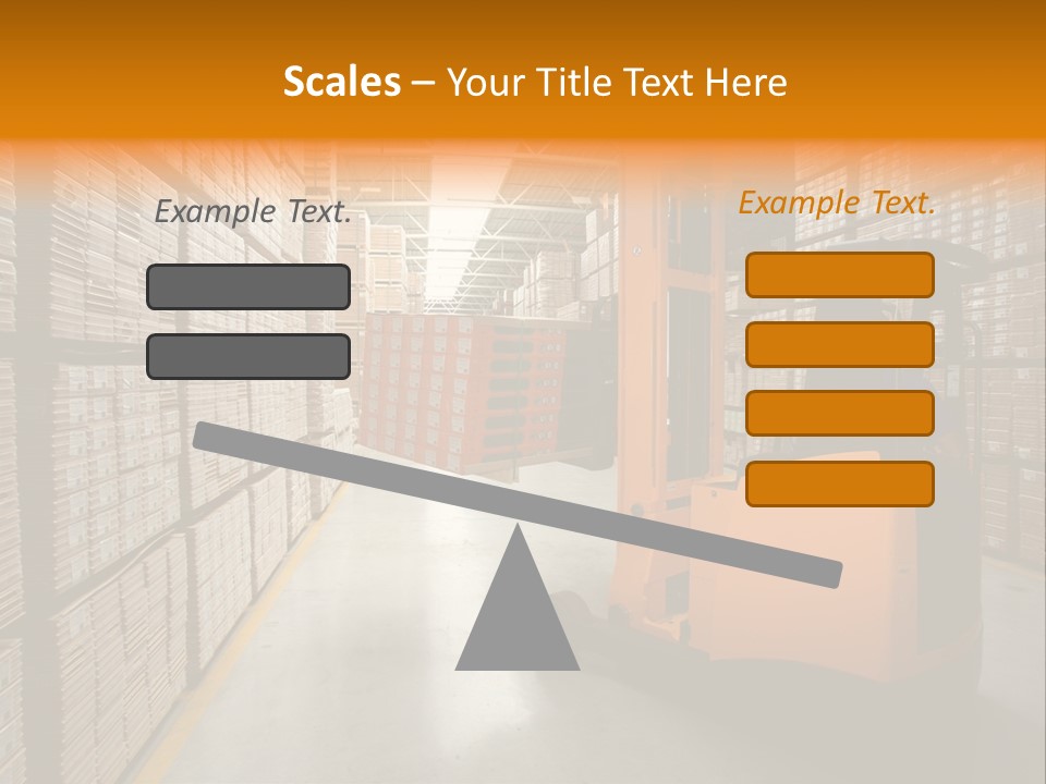 Work Forklifts Factory PowerPoint Template