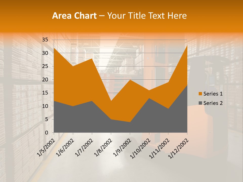 Work Forklifts Factory PowerPoint Template