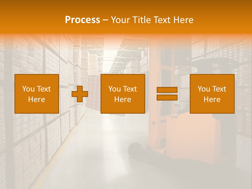 Work Forklifts Factory PowerPoint Template