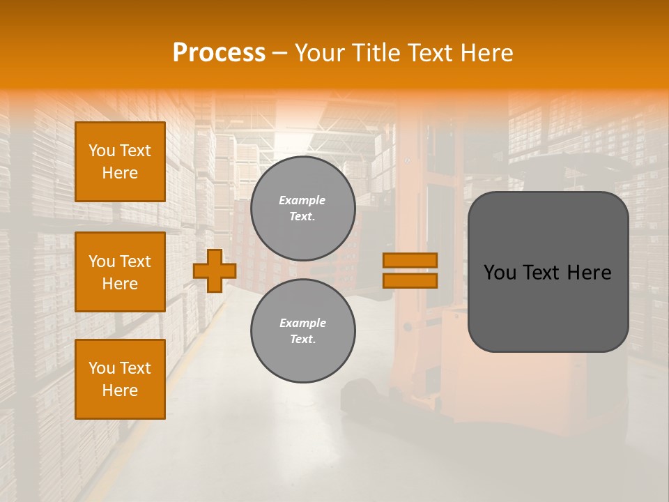 Work Forklifts Factory PowerPoint Template
