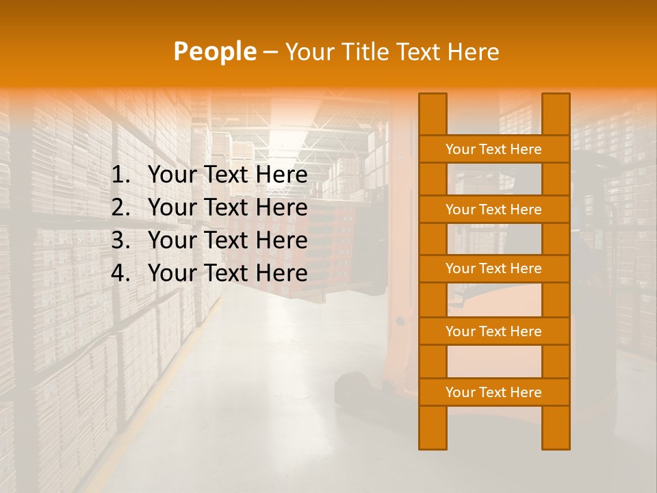 Work Forklifts Factory PowerPoint Template