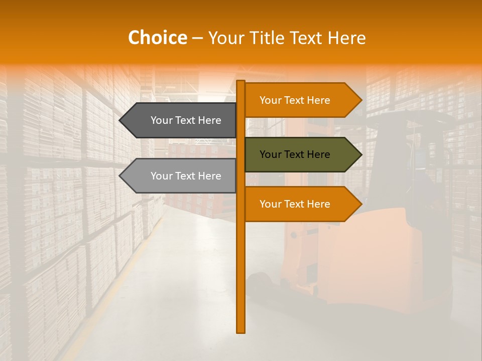 Work Forklifts Factory PowerPoint Template