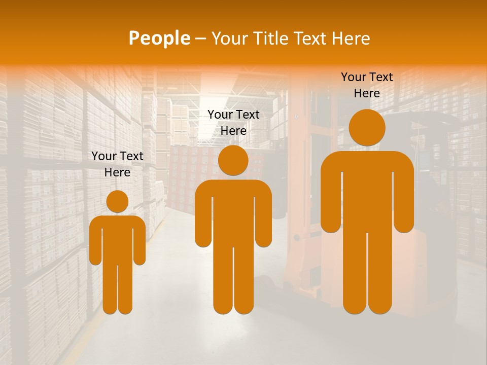 Work Forklifts Factory PowerPoint Template