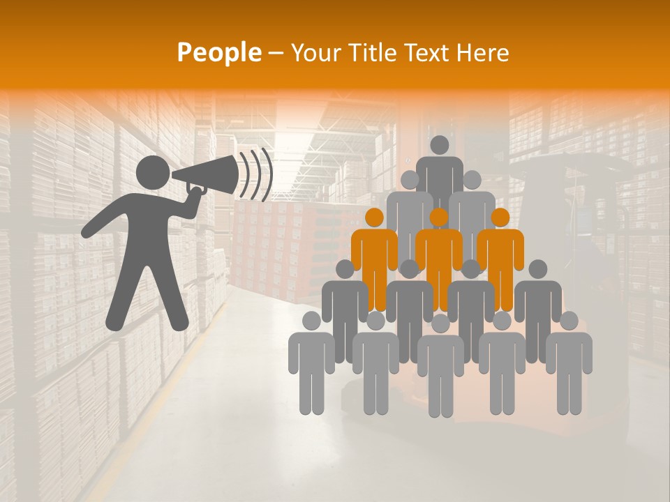 Work Forklifts Factory PowerPoint Template