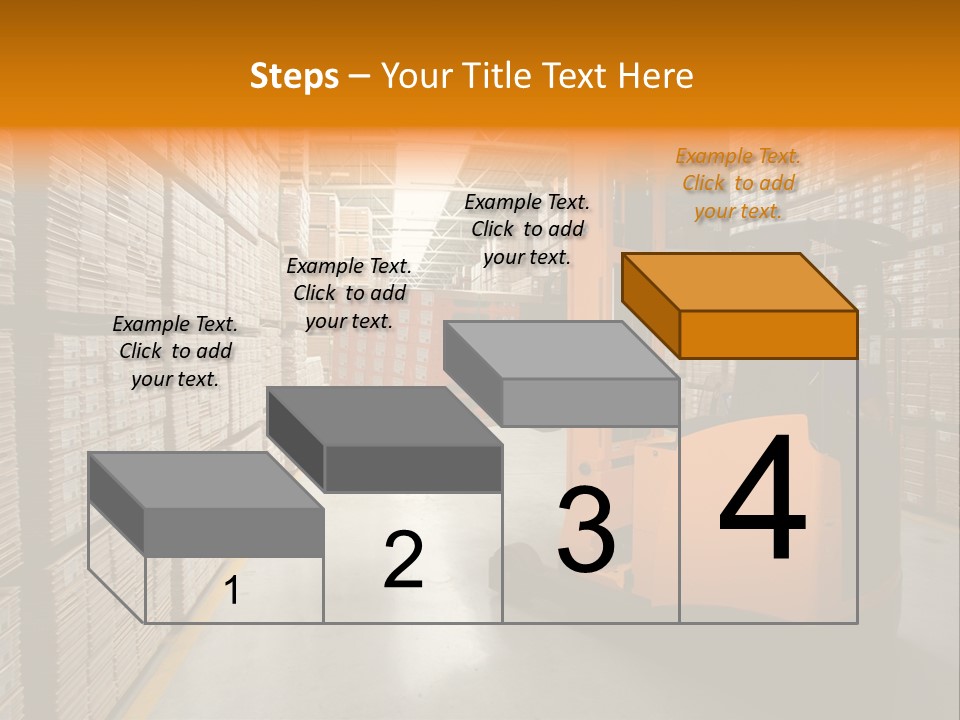Work Forklifts Factory PowerPoint Template