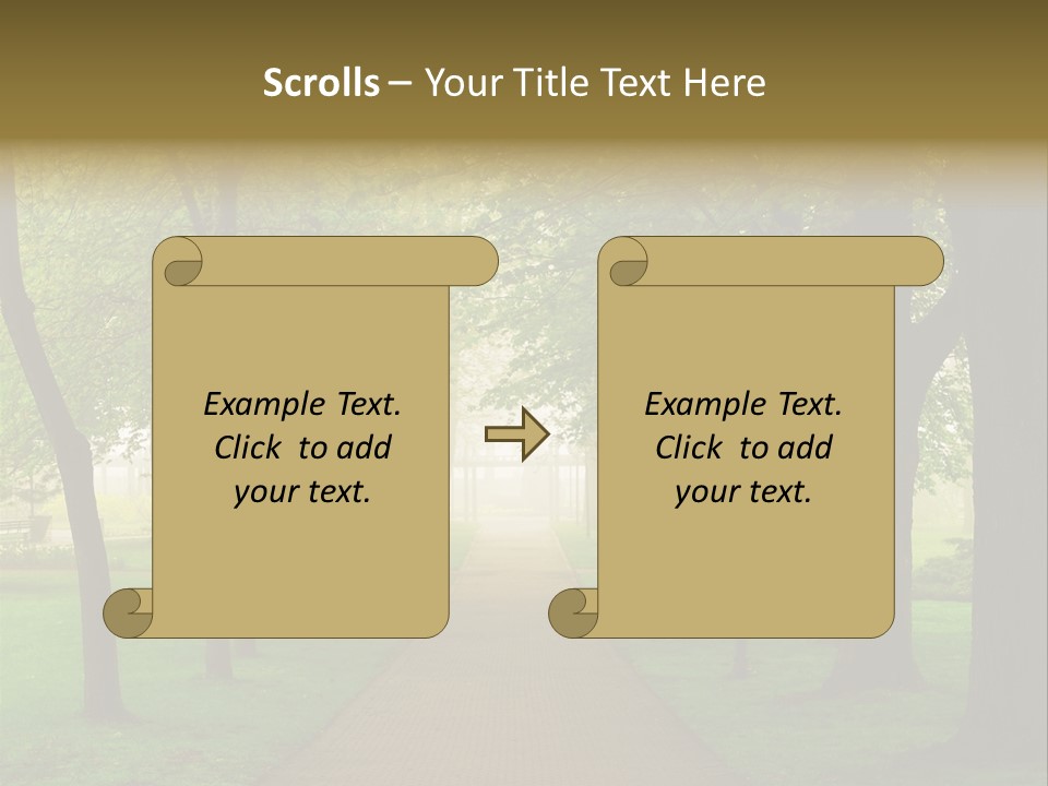 Journey Forest Landscape PowerPoint Template