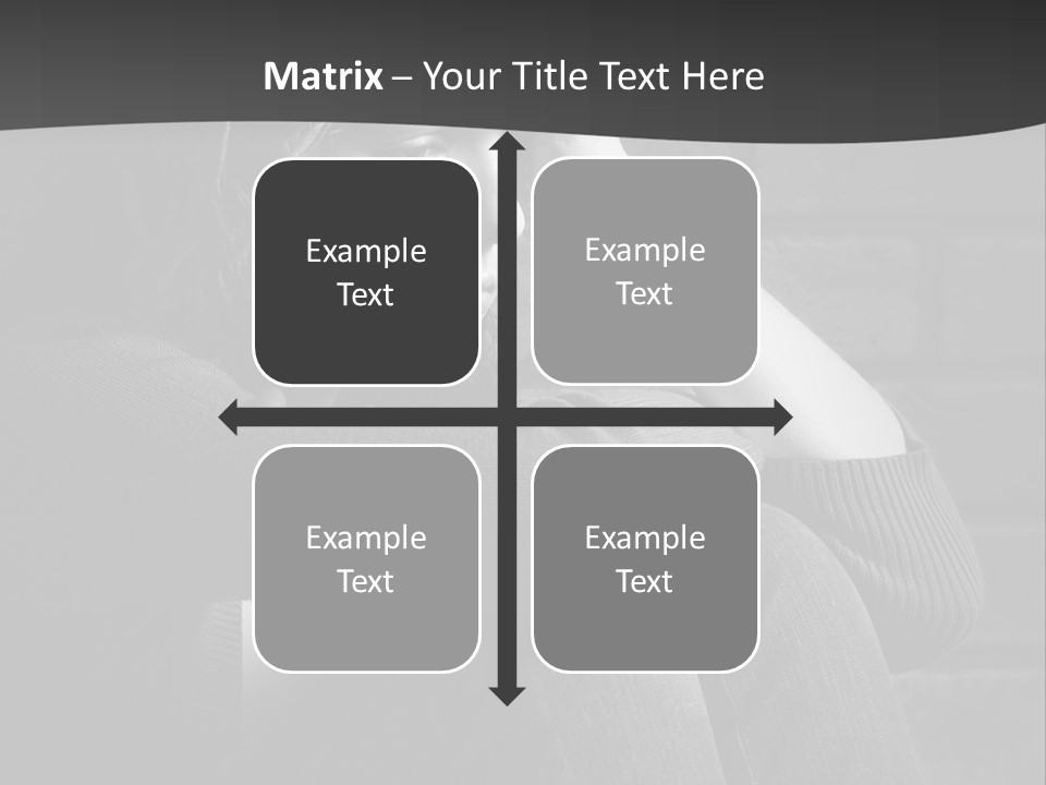 A Woman Sitting In Front Of A Brick Wall With Her Hands On Her Head PowerPoint Template