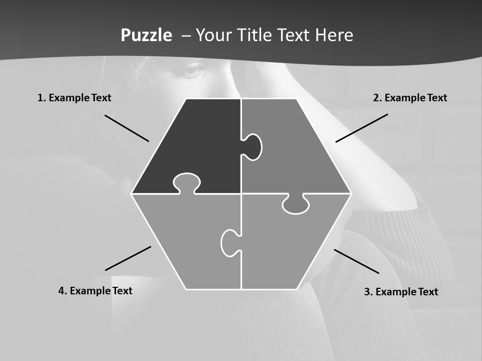 A Woman Sitting In Front Of A Brick Wall With Her Hands On Her Head PowerPoint Template