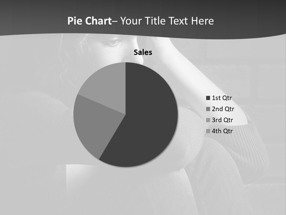 A Woman Sitting In Front Of A Brick Wall With Her Hands On Her Head PowerPoint Template