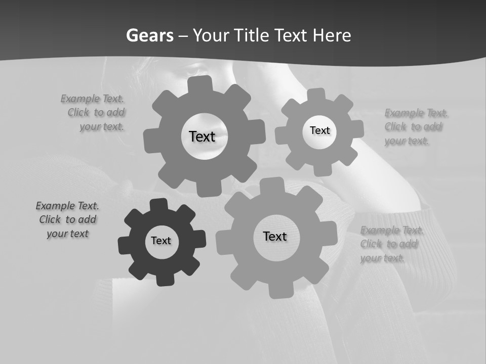 A Woman Sitting In Front Of A Brick Wall With Her Hands On Her Head PowerPoint Template